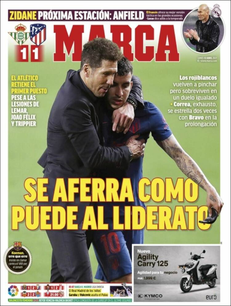 Portadas Diarios Deportivos Lunes 12/4/2021 Portadas Diarios Deportivos Lunes 12/4/2021