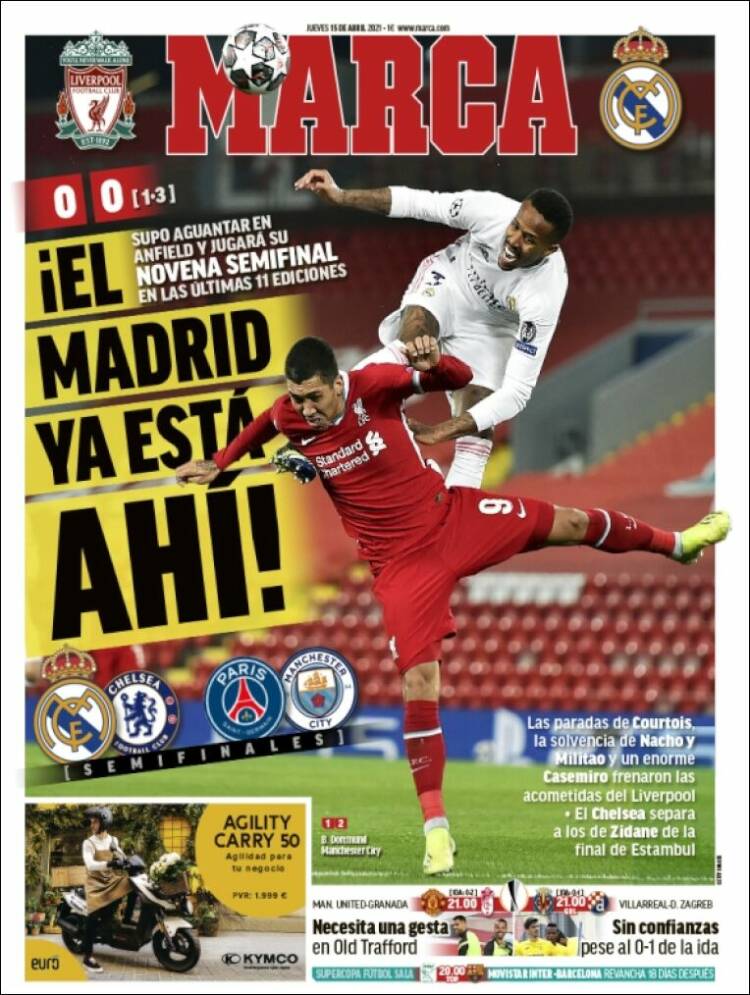 Portadas Diarios Deportivos Jueves 15/4/2021 Portadas Diarios Deportivos Jueves 15/4/2021