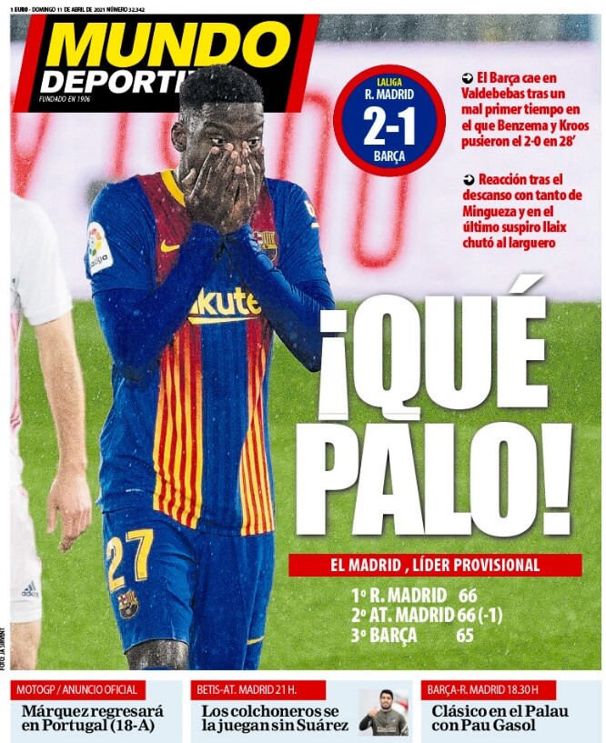 Portadas Diarios Deportivos Domingo 11/4/2021 Portadas Diarios Deportivos Domingo 11/4/2021