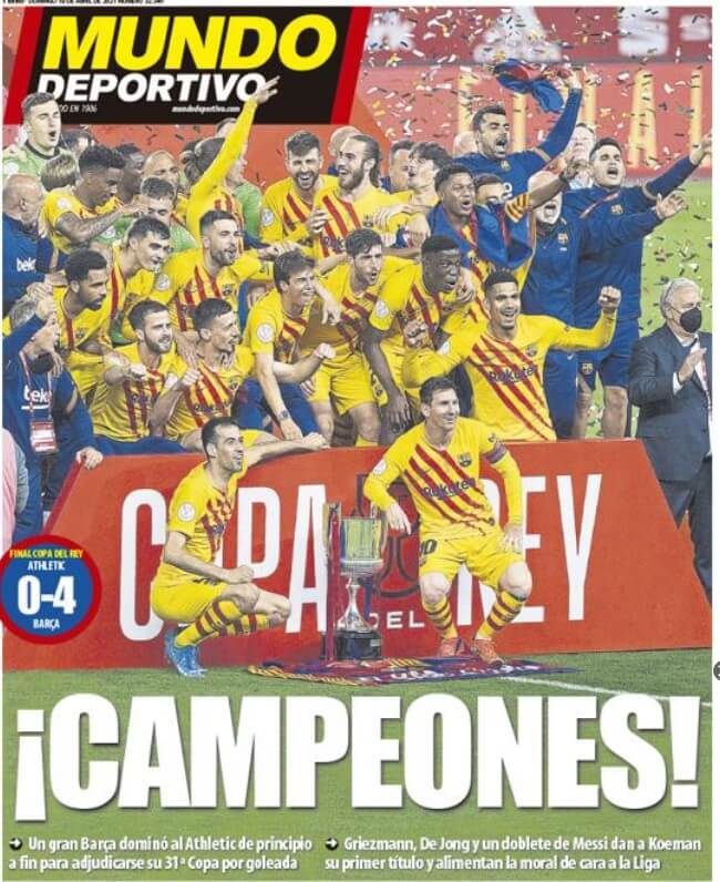 Portadas Diarios Deportivos Domingo 18/4/2021 Portadas Diarios Deportivos Domingo 18/4/2021