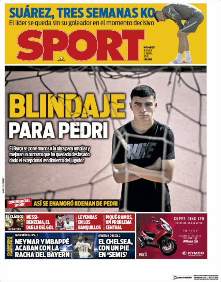 Portadas Diarios Deportivos Jueves 8/4/2021 Portadas Diarios Deportivos Jueves 8/4/2021