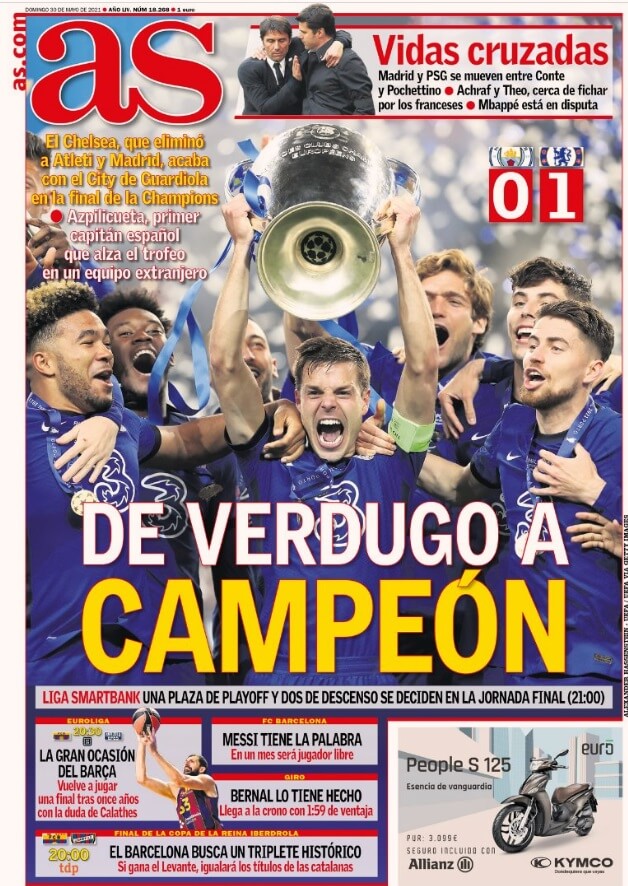 Portadas Diarios Deportivos Domingo 30/5/2021 Portadas Diarios Deportivos Domingo 30/5/2021