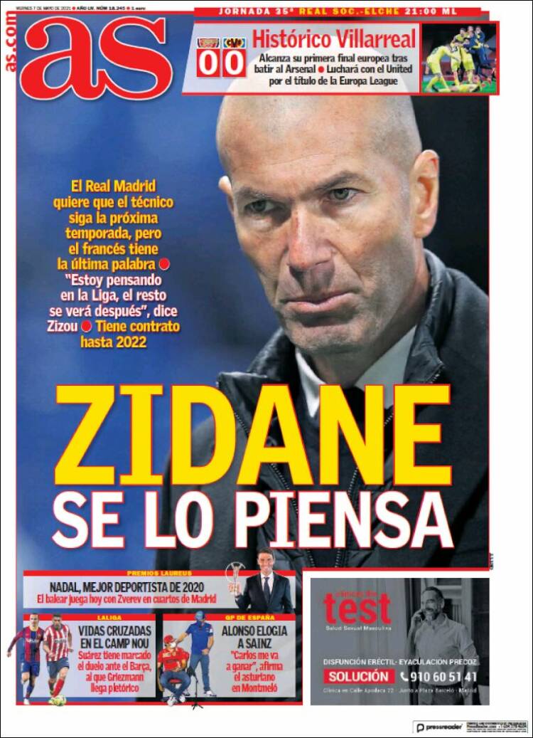 Portadas Diarios Deportivos Viernes 7/5/2021 Portadas Diarios Deportivos Viernes 7/5/2021