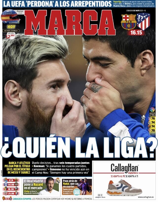 Portadas Diarios Deportivos Sábado 8/5/2021