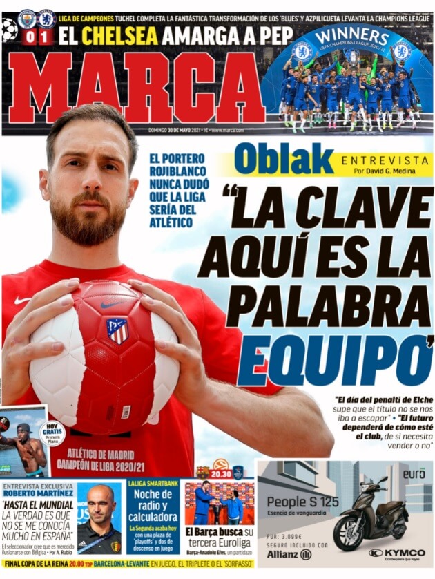 Portadas Diarios Deportivos Domingo 30/5/2021 Portadas Diarios Deportivos Domingo 30/5/2021