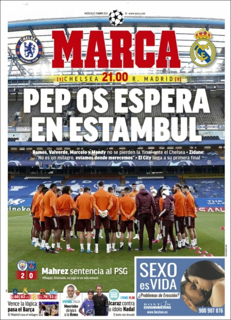 Portadas Diarios Deportivos Miércoles 5/5/2021