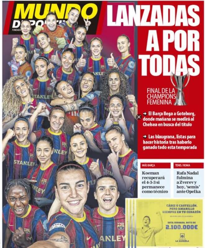 Portadas Diarios Deportivos Sábado 15/5/2021 Portadas Diarios Deportivos Sábado 15/5/2021