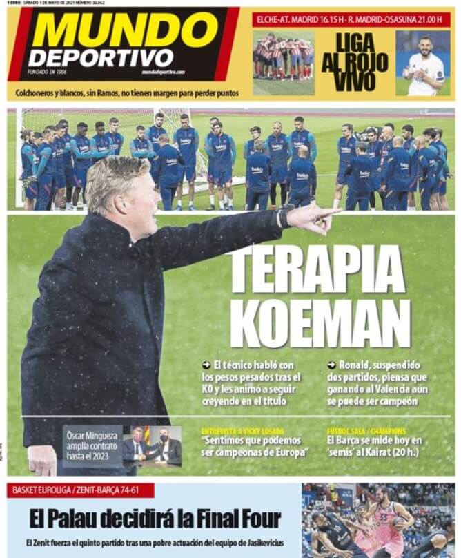 Portadas Diarios Deportivos Sábado 1/5/2021