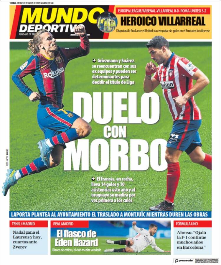 Portadas Diarios Deportivos Viernes 7/5/2021