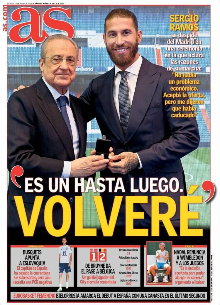 Portadas Diarios Deportivos Viernes 18/6/2021 Portadas Diarios Deportivos Viernes 18/6/2021