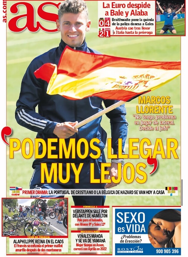 Portadas Diarios Deportivos Domingo 27/6/2021 Portadas Diarios Deportivos Domingo 27/6/2021