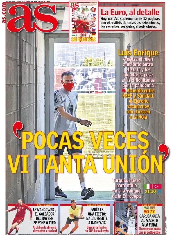 Portadas Diarios Deportivos Viernes 11/6/2021 Portadas Diarios Deportivos Viernes 11/6/2021