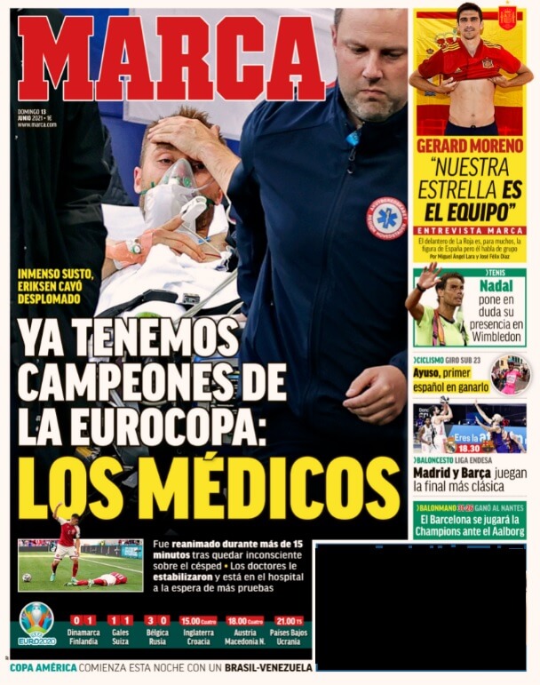Portadas Diarios Deportivos Domingo 13/6/2021 Portadas Diarios Deportivos Domingo 13/6/2021