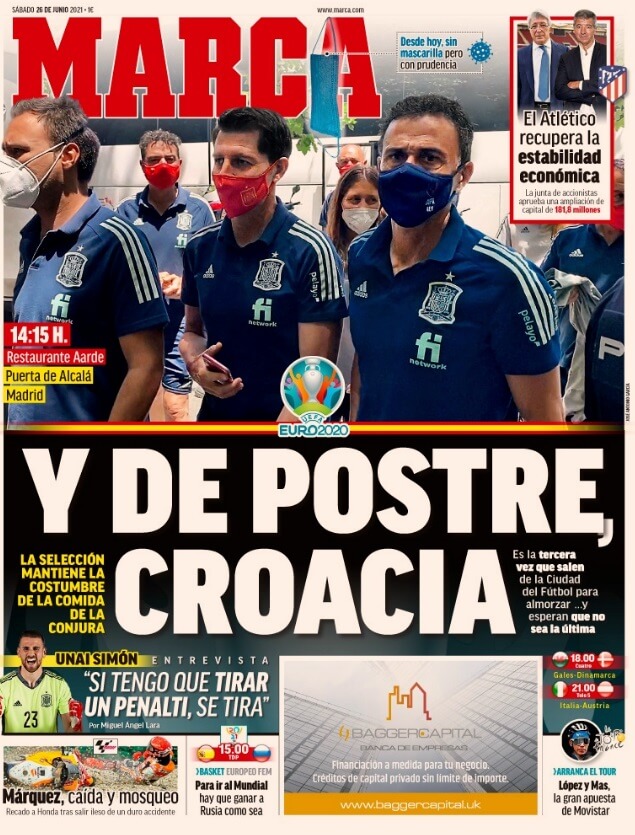 Portadas Diarios Deportivos Sábado 26/6/2021 Portadas Diarios Deportivos Sábado 26/6/2021