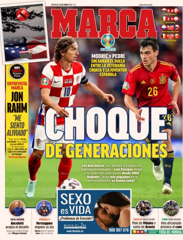 Portadas Diarios Deportivos Domingo 27/6/2021 Portadas Diarios Deportivos Domingo 27/6/2021
