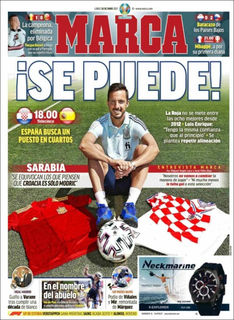 Portadas Diarios Deportivos Lunes 28/6/2021 Portadas Diarios Deportivos Lunes 28/6/2021