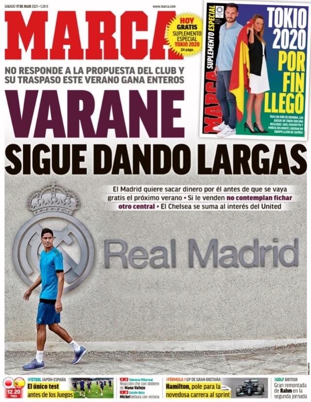 Portadas Diarios Deportivos Sábado 17/7/202 Portadas Diarios Deportivos Sábado 17/7/202