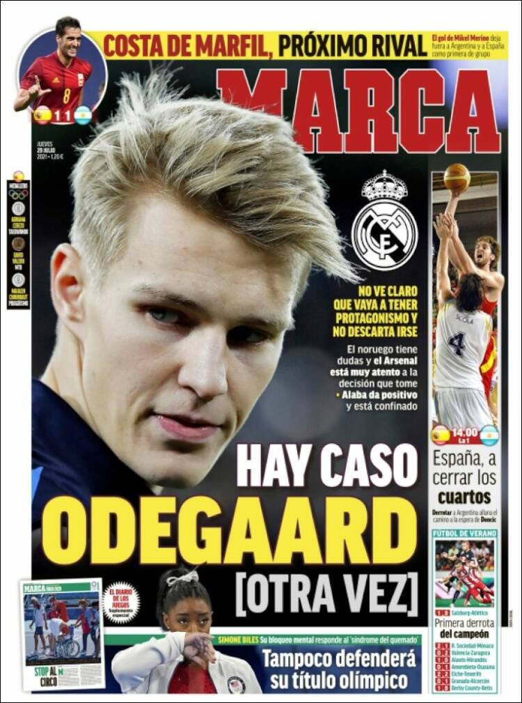 Portadas Diarios Deportivos Jueves 29/7/2021