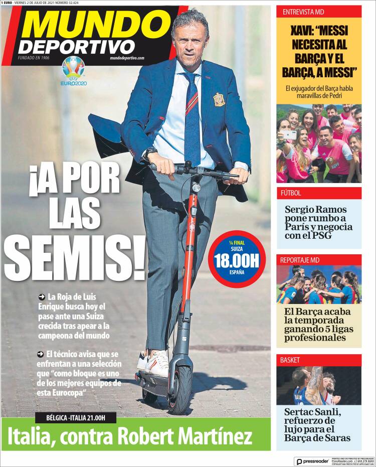 Portadas Diarios Deportivos Viernes 2/7/2021 Portadas Diarios Deportivos Viernes 2/7/2021