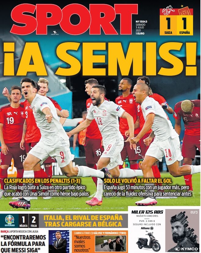 Portadas Diarios Deportivos Sábado 3/7/2021 Portadas Diarios Deportivos Sábado 3/7/2021