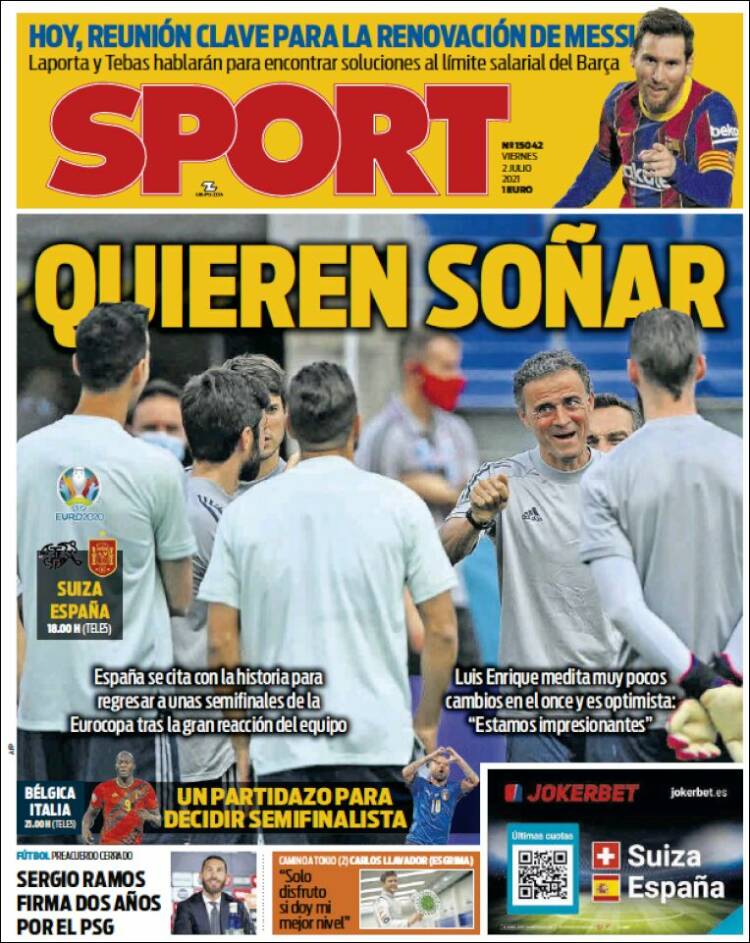 Portadas Diarios Deportivos Viernes 2/7/2021 Portadas Diarios Deportivos Viernes 2/7/2021