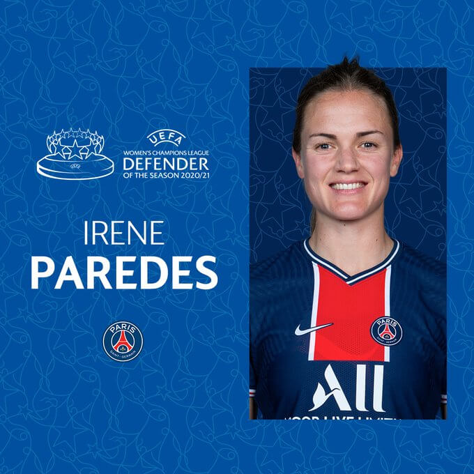 Irene Paredes (PSG) Mejor Defensora 2020-2021