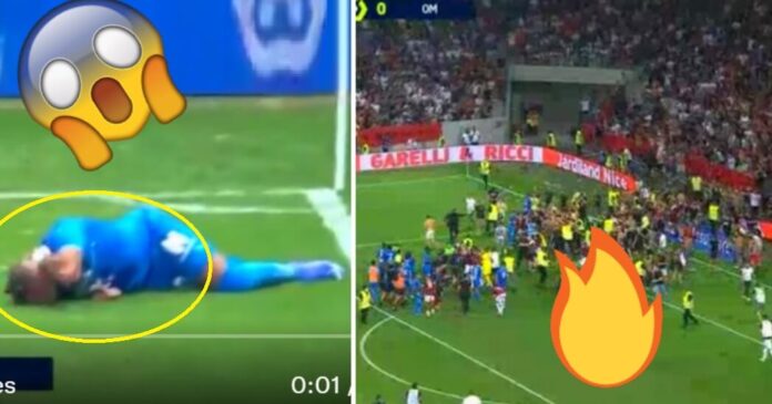 Payet recibe un Botellazo en el Niza-Marsella