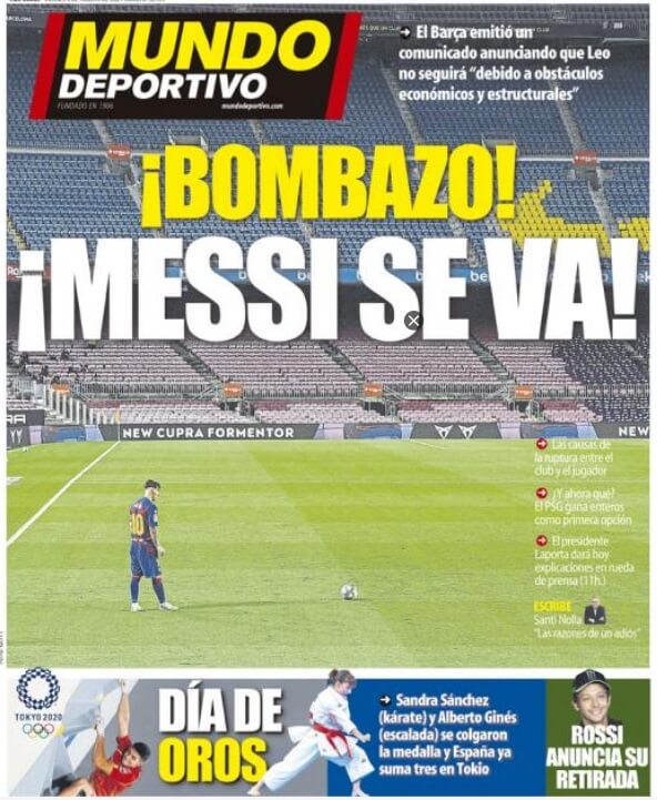 Portadas Diarios Deportivos Viernes 6/8/2021