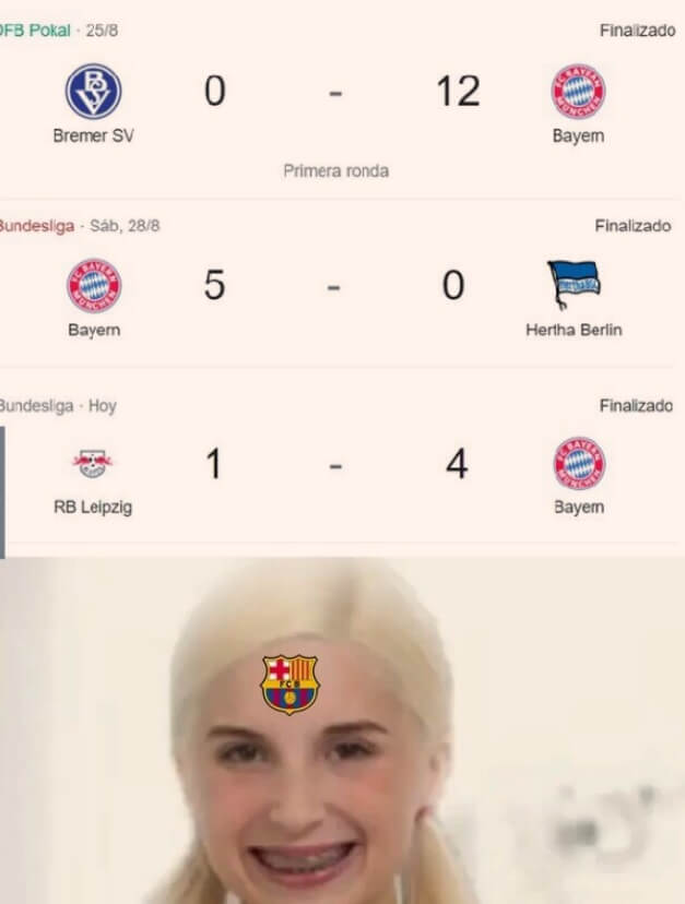 Memes Barcelona-Bayern Munich Champions Jornada 1
