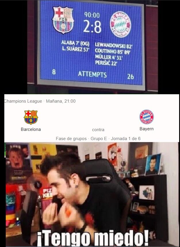 Memes Barcelona-Bayern Munich Champions Jornada 1