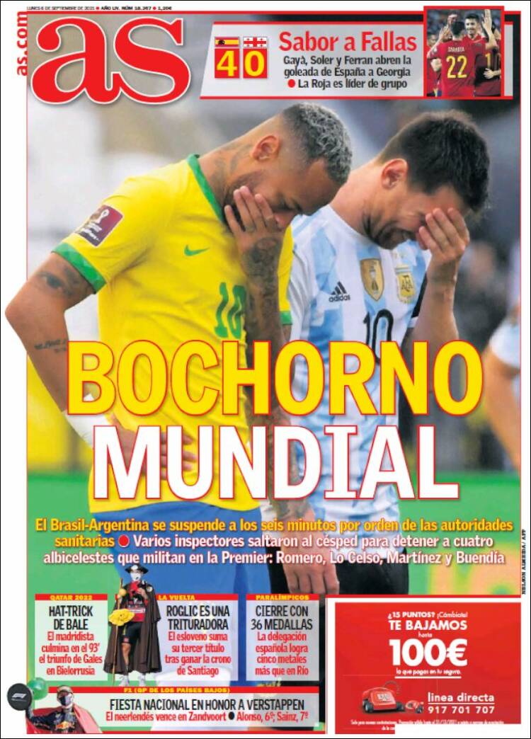 Portadas Deportivas de España 6/9/2021