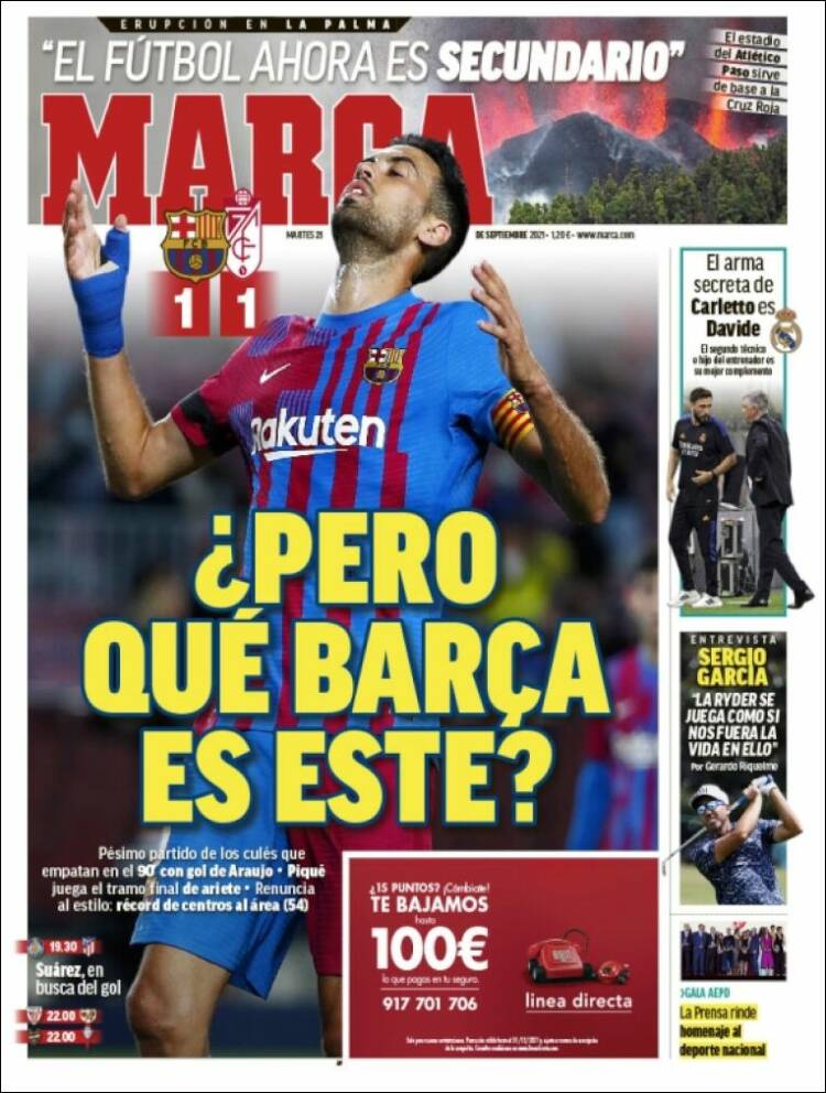 Portadas Deportivas de España 21/9/2021 Portadas Deportivas de España 21/9/2021