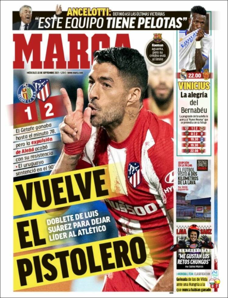 Portadas Deportivas de España 22/9/2021 Portadas Deportivas de España 22/9/2021