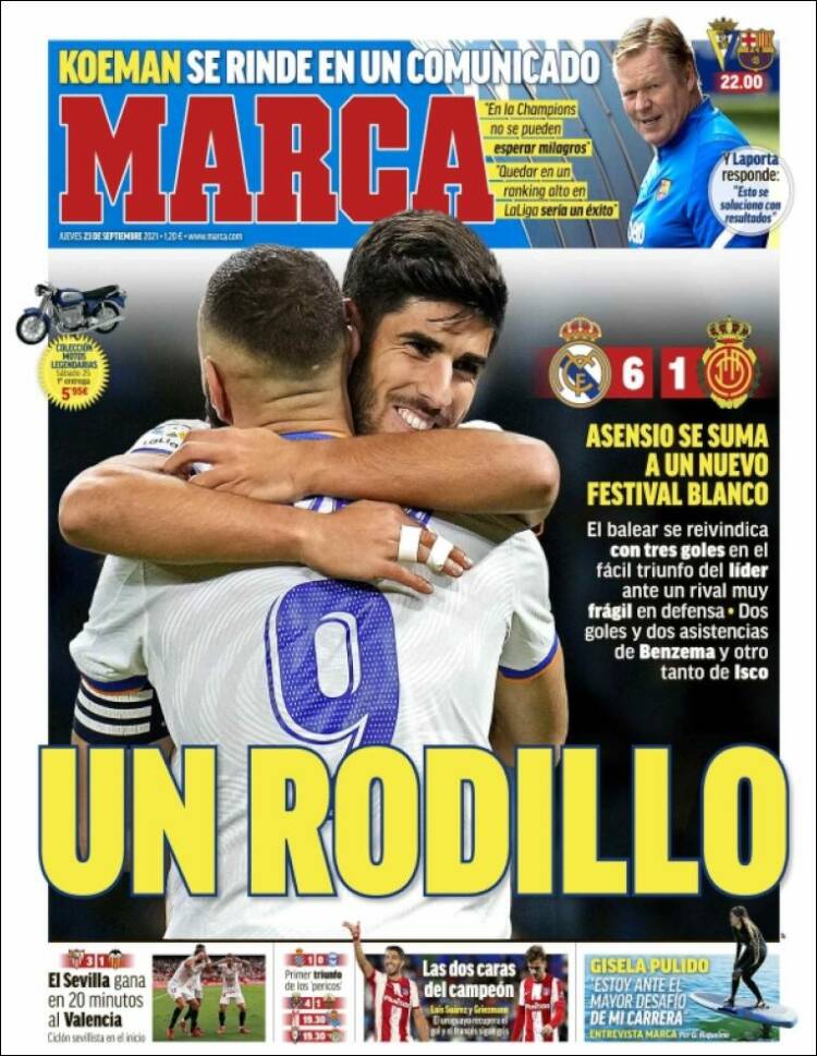 Portadas Deportivas de España 23/9/2021