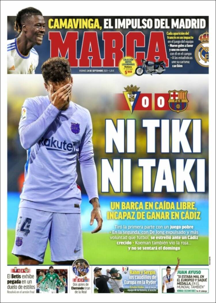 Portadas Deportivas de España 24/9/2021