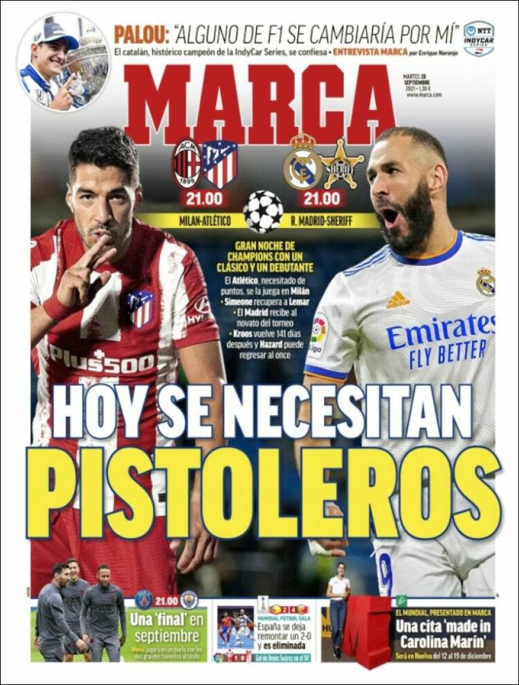 Portadas Deportivas de España 28/9/2021 Portadas Deportivas de España 28/9/2021