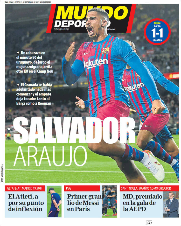 Portadas Deportivas de España 21/9/2021 Portadas Deportivas de España 21/9/2021