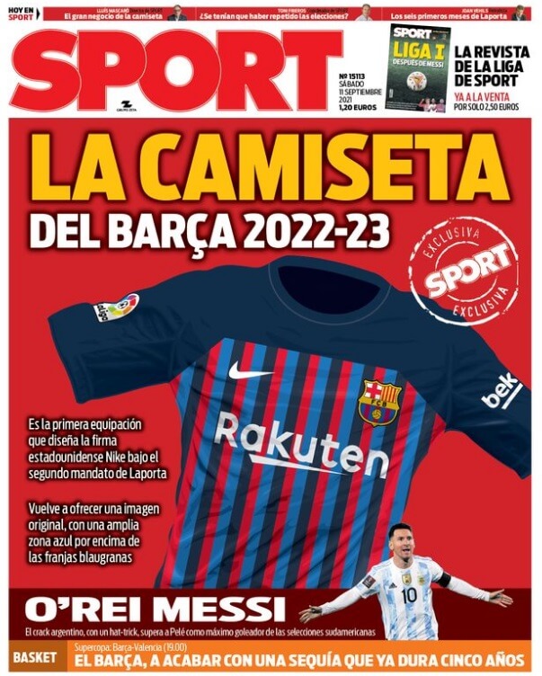 Portadas Deportivas de España 11/9/2021 Portadas Deportivas de España 11/9/2021