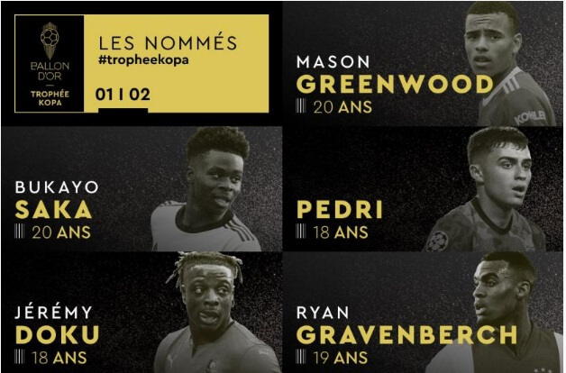 Los 10 nominados al Trofeo Kopa al Mejor Sub 21