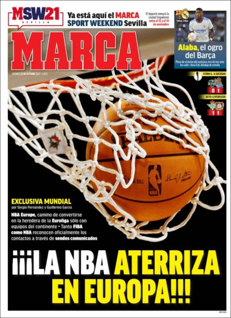 Portadas Deportivas de España 22/10/2021 Portadas Deportivas de España 22/10/2021