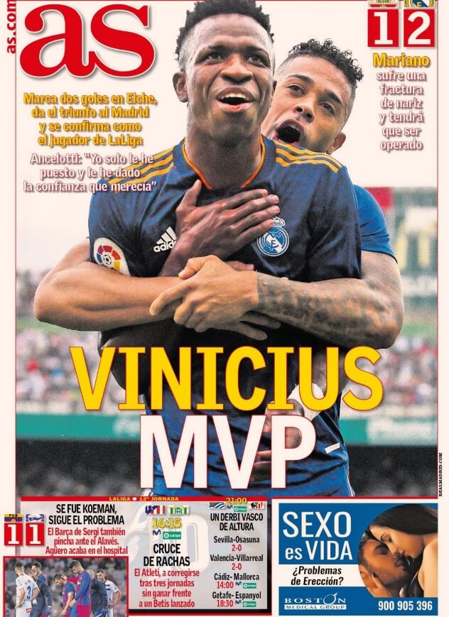 Portadas Deportivas de España 31/10/2021 Portadas Deportivas de España 31/10/2021