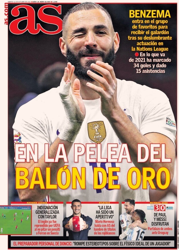 Portadas Deportivas de España 12/10/2021