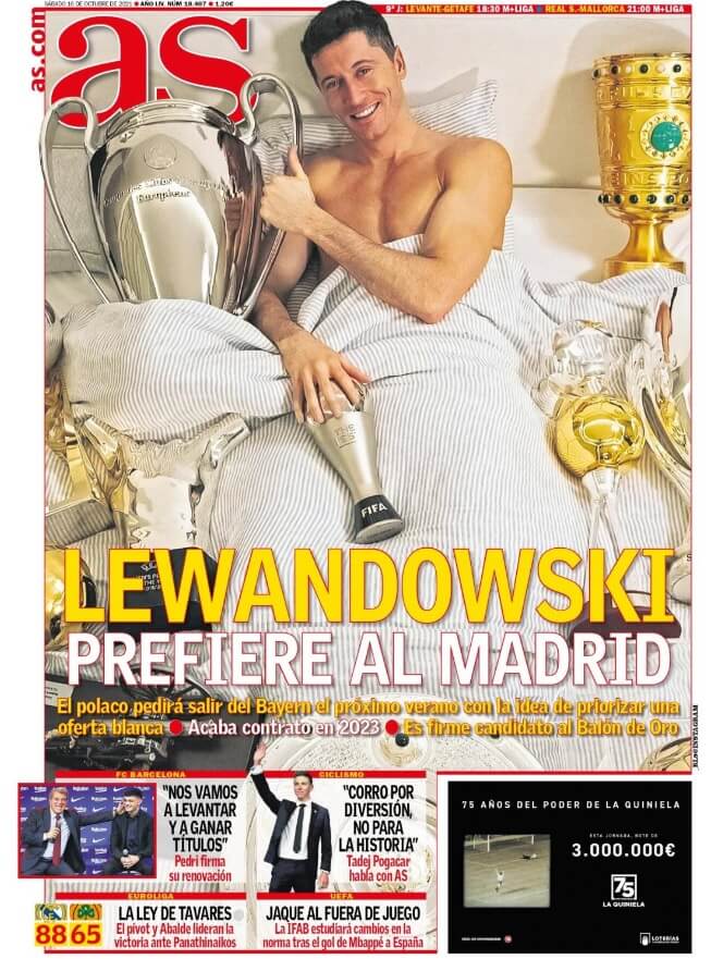 Portadas Deportivas de España 16/10/2021 Portadas Deportivas de España 16/10/2021