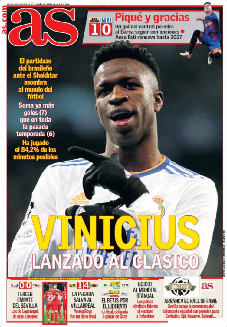 Portadas Deportivas de España 21/10/2021 Portadas Deportivas de España 21/10/2021