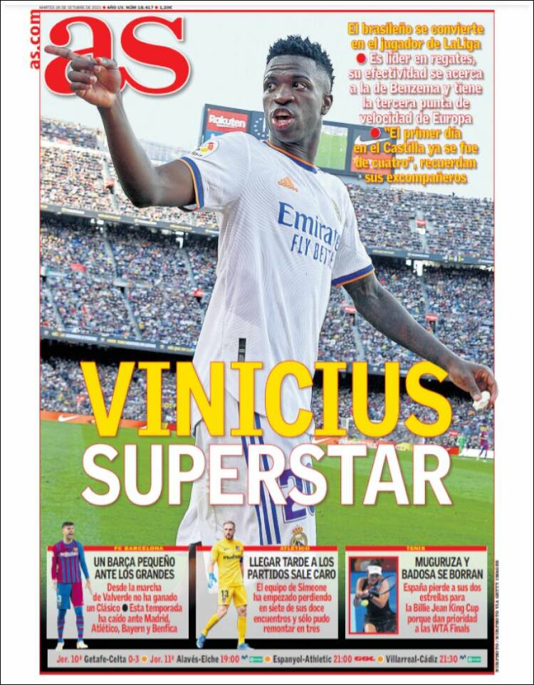 Portadas Deportivas de España 26/10/2021