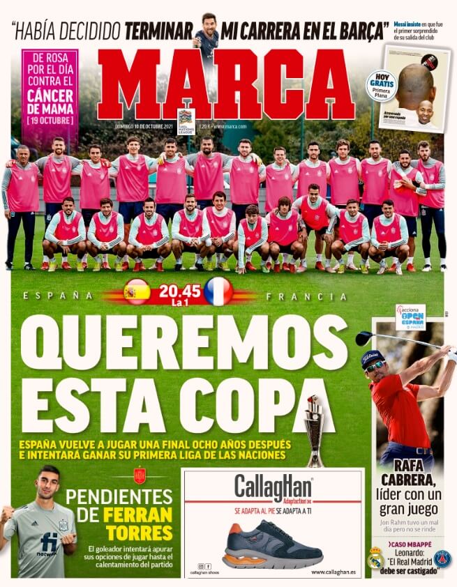 Portadas Deportivas de España 10/10/2021 Portadas Deportivas de España 10/10/2021