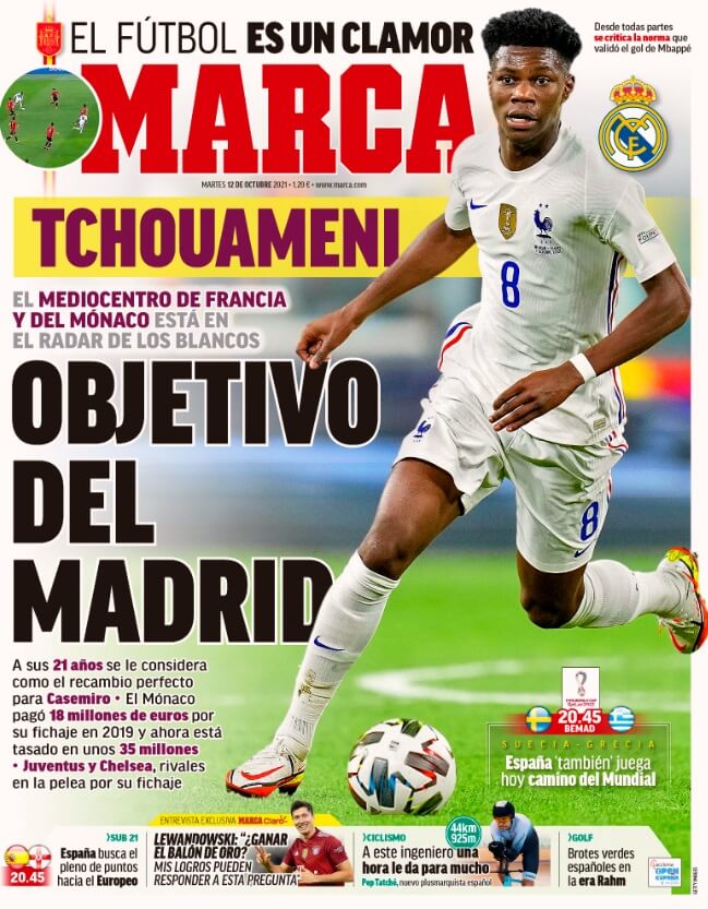Portadas Deportivas de España 12/10/2021