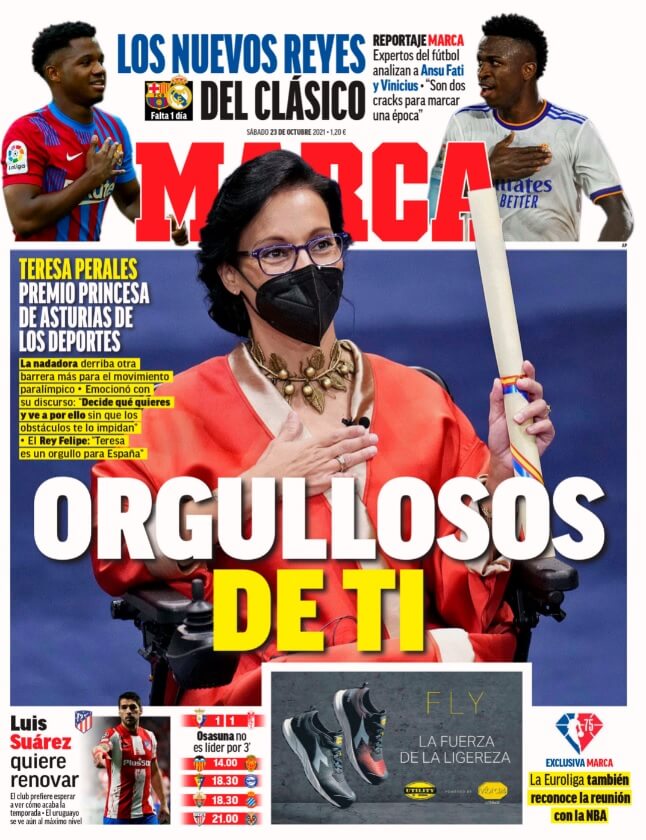 Portadas Deportivas de España 23/10/2021