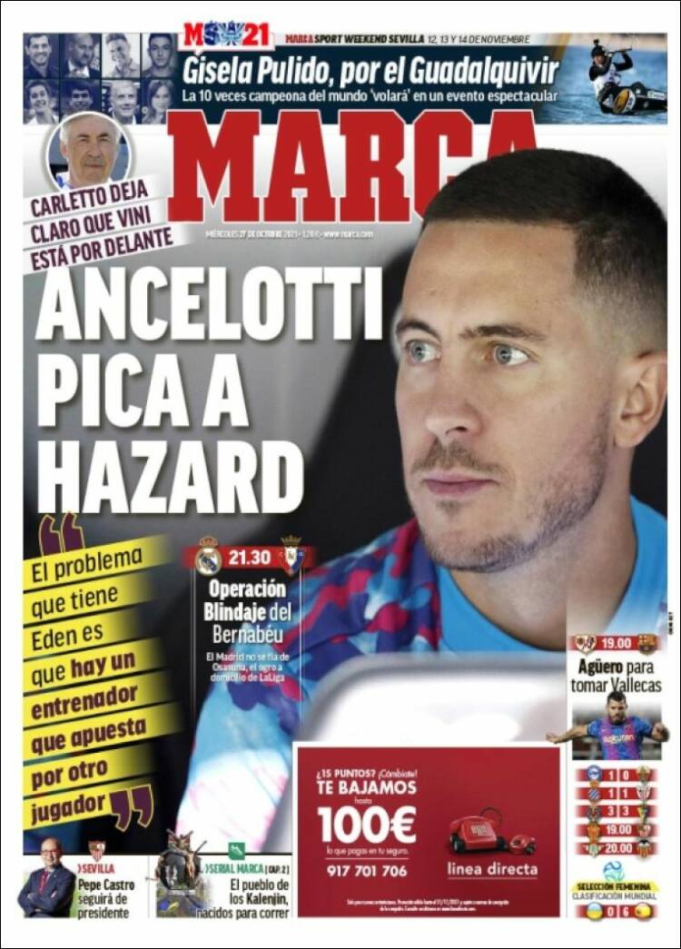 Portadas Deportivas de España 27/10/2021 Portadas Deportivas de España 27/10/2021