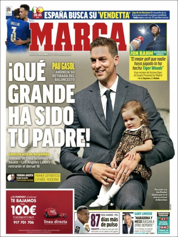 Portadas Deportivas de España 6/10/2021 Portadas Deportivas de España 6/10/2021